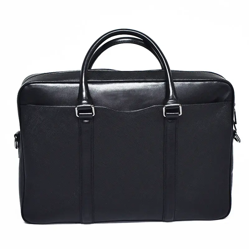 High End Multipurpose Vegan Leather Briefcase Portable Laptop Bags Water Resistant Business Bag For Men