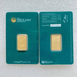 メタルクラフト金メッキバー1oz/2.5g/5g/10g/20g/50g/100g銅インゴット銀金メッキ地金非磁性