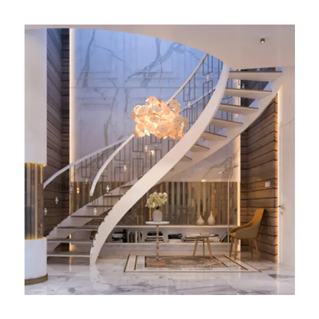 Marche en spirale, escalier en marbre, granit, luxe Villa,