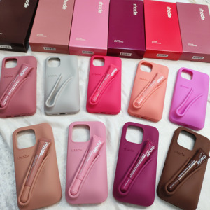 Luxury <strong>Rhode</strong> Silicone Mobile Phone Cases with Lip Gloss Lipstick Holder Compatible with for IPhone11 12 13 14 15 16 Pro <strong>Max</strong> Plus