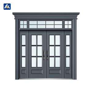 Hoge Kwaliteit Huis Gegoten Aluminium Front Instap Draaideur Moderne Beveiligingsingang Residentiële Outdoor Waterdichte Metalen Hoofddeur - Product Image 2