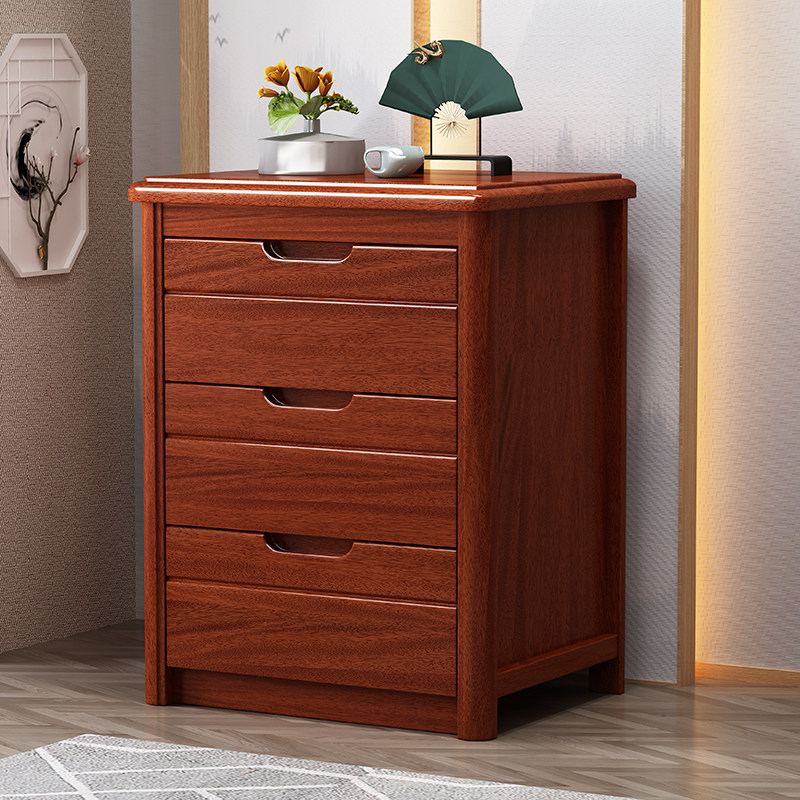 Commode à trois tiroirs couleur bégonia-50*40*66