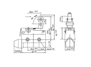 マイクロスイッチAZ-7144トラベルスイッチリミットスイッチヒンジローラーレバータイプAレベル - Product Image 2