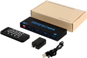 4K 60HZ矩阵开关4x4进4出2.0切换器分离器，带SPDIF EDID提取器红外控制HDCP 2.2电弧 - Product Image 6