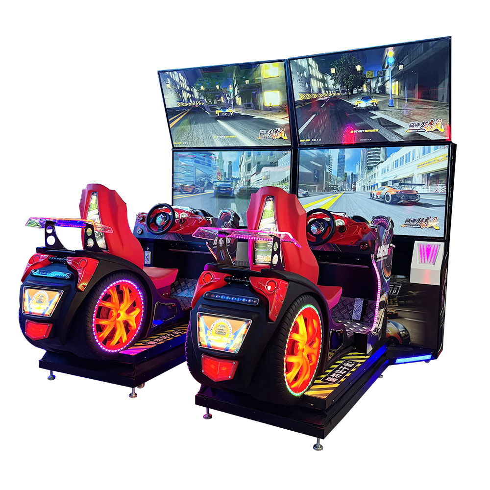 Dual screen racing simulator