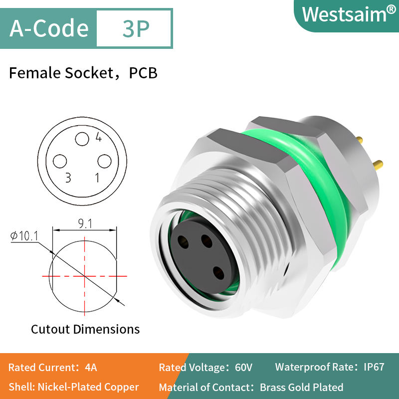 M8-A-3 female M10*0.75