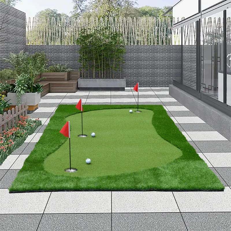 Настраиваемый зеленый комнатный коврик для игры в гольф на улице и заднем дворе