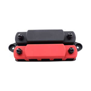 48V 300A ağır güç dağıtım Terminal bloğu saf bakır çift sıra M8 5 vida bara - Product Image 3