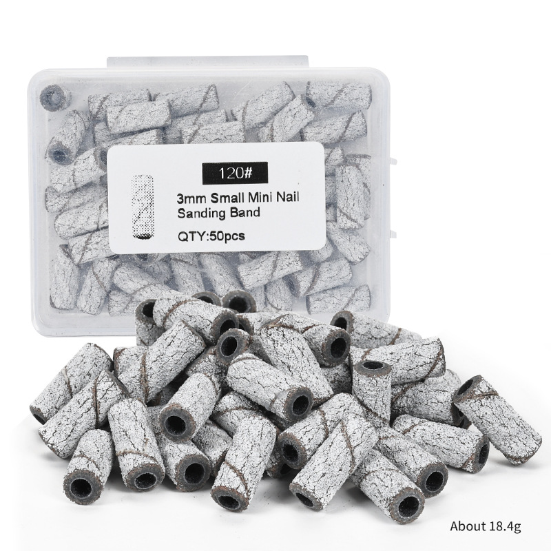 50pcs white small size sand ring boxed 120#(without bearing)