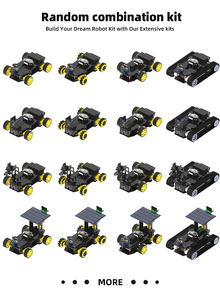 Kit di combinazione casuale motore + cingolato ruota cingolata Kit per Smart Car Robot Kit ruote elettriche per Arduino 4WD Robot Smart Car - Product Image 6