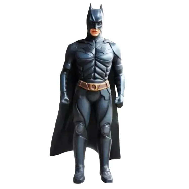 Batman vida tamaño estatua de fibra de vidrio DC personajes de película super héroe de cine muebles de fibra de vidrio de batman escultura