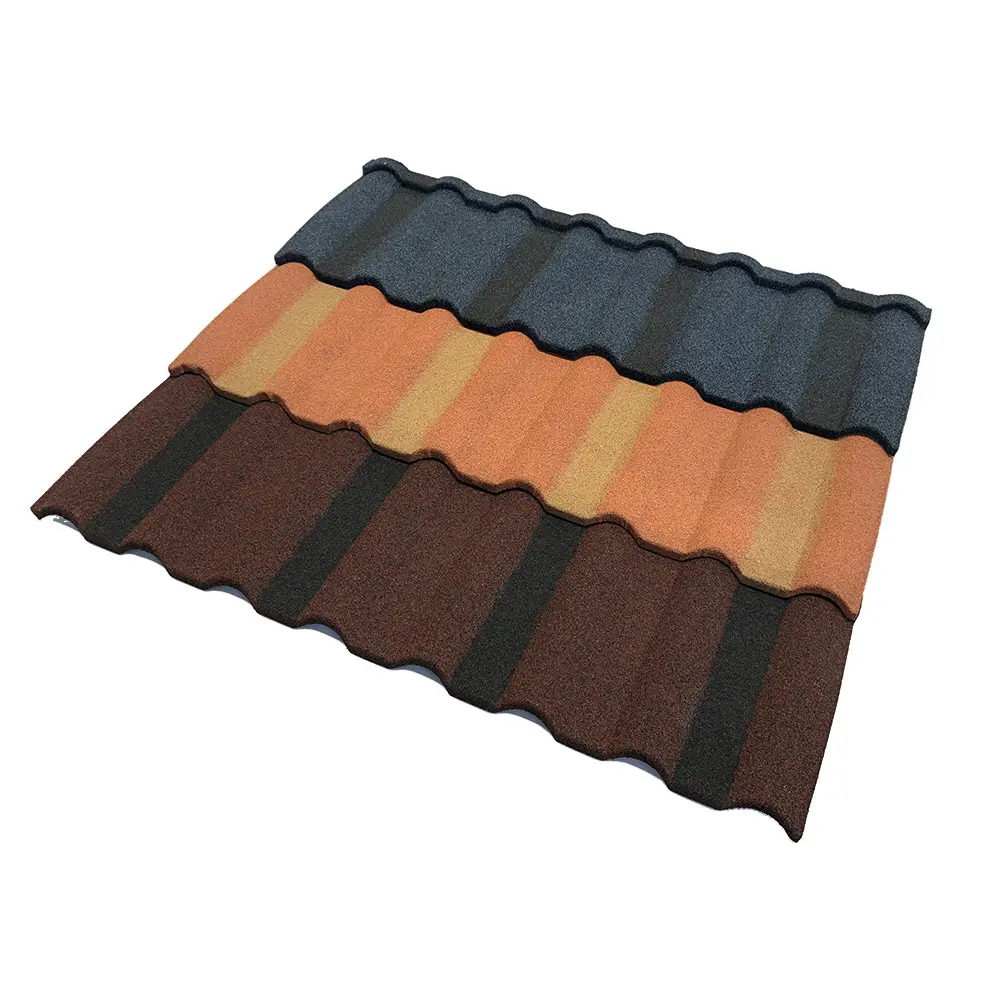 Thermal Insulation Stone-coated steel roofs Milano Tile Eurotile shingles Warranty 50 Years Metal Shakes Shingle Slate Mabati