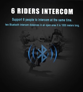 HOT & NEW MaxTo M2C interfono Bluetooth impermeabile per moto Wireless da 6 persone collegato a qualsiasi marca con Display LCD - Product Image 3