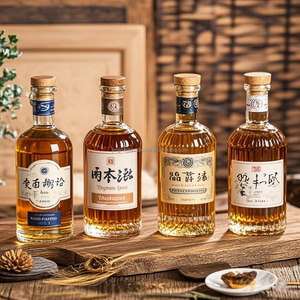 骷髅头形玻璃酒精酒精瓶100 400 750毫升超清佛陀玻璃瓶