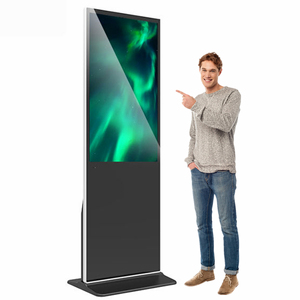 Zemin standı ekran Kiosk reklam yatay dokunmatik ekran medya oynatıcı Totem LCD dijital tabela - Product Image 1