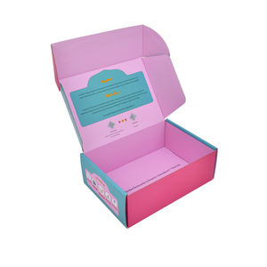 Hộp Bưu Phẩm Tùy Chỉnh In Màu Hồng Đỏ Hộp Bưu Phẩm Lượn Sóng Hộp Quần Áo Giày Bao Bì Có Logo - Product Image 1