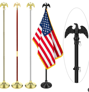 Bán Buôn Chất Lượng Cao Nhanh Chóng Vận Chuyển Trong Nhà Ngoài Trời Bằng Gỗ Đứng Tầng Văn Phòng Cờ Cực Với Eagle Top - Product Image 4