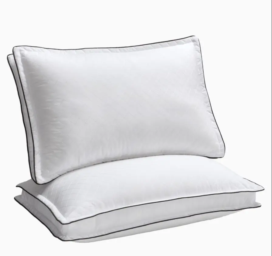 Cuscino da letto bianco di alta qualità cuscini della collezione dell'hotel cuscini imbottiti in microfibra alternativi morbidi Standard / Queen Size 60