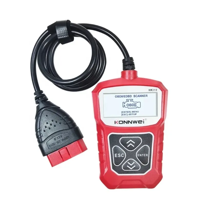 KW310 OBD2 escáner OBD 2 coche herramienta de diagnóstico del escáner de escáner coche herramientas de apoyo ruso PK Elm327