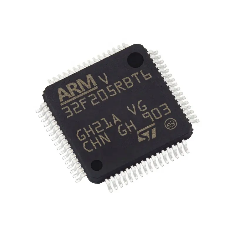 STM32F205RBT6 ביצועים גבוהים Arm Cortex-M3 MCU עם 128 Kbytes של פלאש זיכרון 120 MHz מעבד אמנות מאיץ STM32F205RBT6