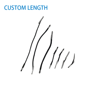 Cuerda elástica negra con puntas de púas de acero Cuerda elástica de punta en T de longitud personalizada para cuaderno DIY - Product Image 6
