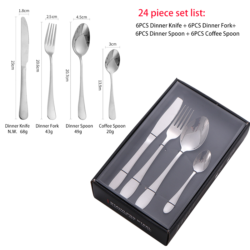 Silver 24pcs Set