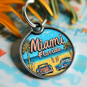 2025 האחרונה מותאם אישית keychain <span class=keywords><strong>miami</strong></span> עיצוב נסיעות מזכרות מחיר גבוה סיטונאי