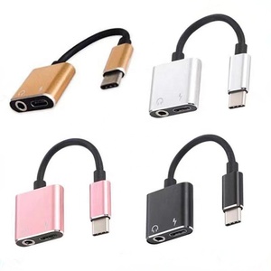 适用于手机的2合1 Type-C 3.5毫米适配器电缆快速充电音频耳机插孔适配器全新状态 - Product Image 1