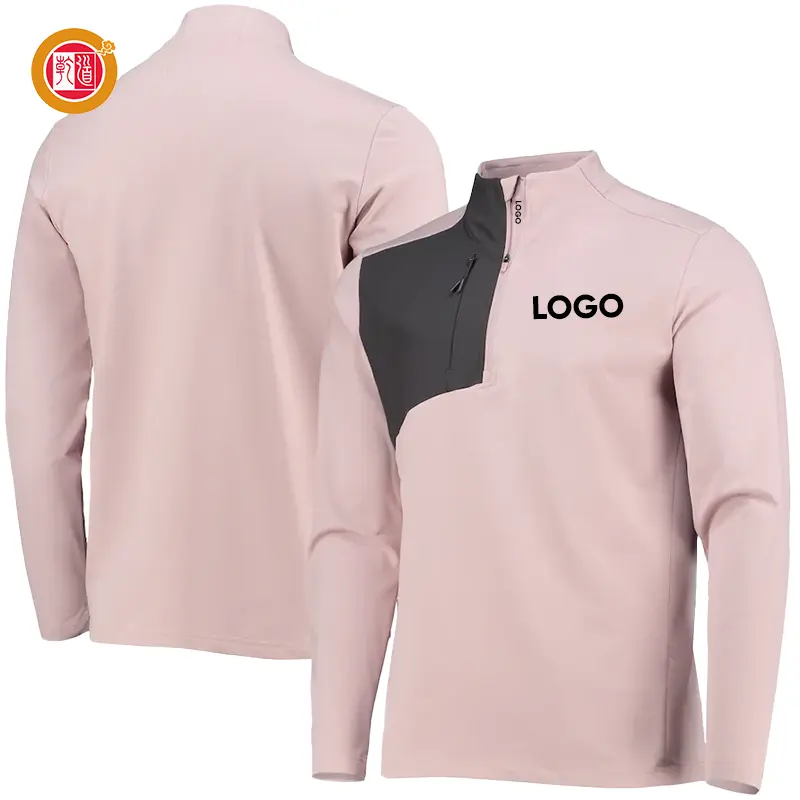 Ropa de Golf personalizada con media cremallera para hombre, sudaderas con capucha y estampado de poliéster de talla grande, jersey con cremallera de 1/4 cuartos, venta al por mayor