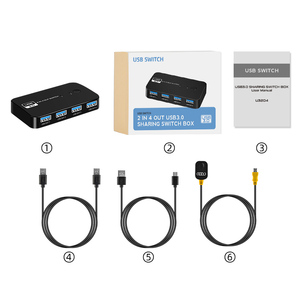 FJ-U3204 Fjgear Flexible Portable Two <strong>Input</strong> Four <strong>Output</strong> Selector <strong>Usb</strong> 3.0 Printer Sharing Switch - Product Image 6
