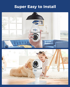 เลนส์คู่ 10X ซูมออปติคอลกล้องวงจรปิดไร้สาย Wifi หลอดไฟความปลอดภัย PTZ 360 องศากล้องเฝ้าระวังในรูปแบบหลอดไฟ - Product Image 2