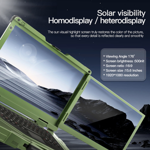 Ordenador portátil industrial resistente de 15,6 pulgadas con pantalla dual al por mayor ordenador portátil duro Intel i7 i9 de 2TB para uso industrial - Product Image 2