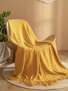 סרוגה ציצית Boho חווה מיטת עיצוב סתיו חיצוני ארוג מודרני מרקם אפגני רך קל משקל מפנק
