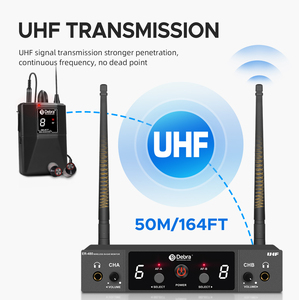 ER-480 UHF profesyonel kulak içi monitör sistemi 2 kanallı kablosuz XLR Metal kulak izleme için çok yönlü ses sahne Polar - Product Image 2