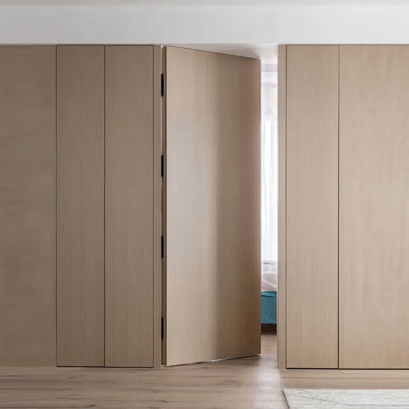 Nuovo design interno in legno Mdf Hdf porta nascosta a filo Design invisibile con cerniera nascosta porta segreta