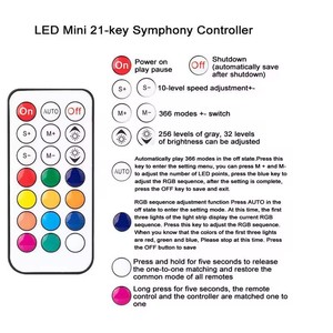 Беспроводной мини-контроллер с 21key RF пульт дистанционного управления Led Mini Dream цветной контроллер для Dream Color Pixel светодиодные полосы