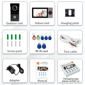 7-Inch Tuya WiFi 4-Wired Video <strong>Intercom</strong> Door Phone with Motion Detection Recording RFID Cards <strong>Access</strong> Control <strong>System</strong>