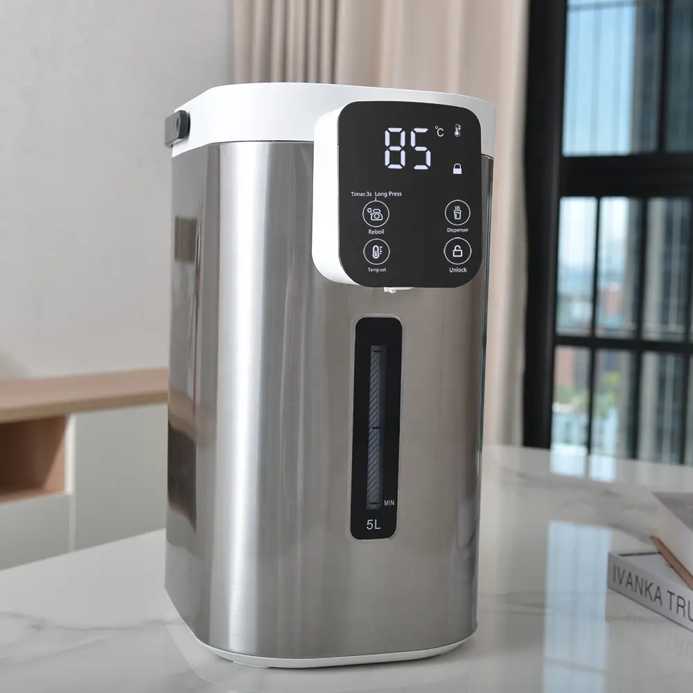 Toptan elektrik termos s 5l büyük ekran dokunmatik ekran kontrolü ile ayarlanabilir sıcaklıklar elektrik termo sıcak su termos