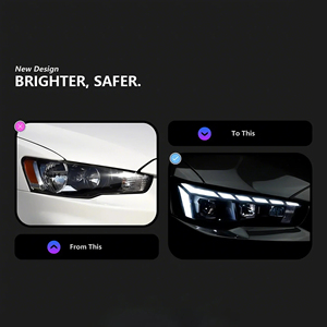 Mitsubishi Lancer DRL ไฟหน้า LED 2009-2016โปรเจคเตอร์ไฟตัดหมอกสำหรับรถยนต์ไฟ LED - Product Image 2