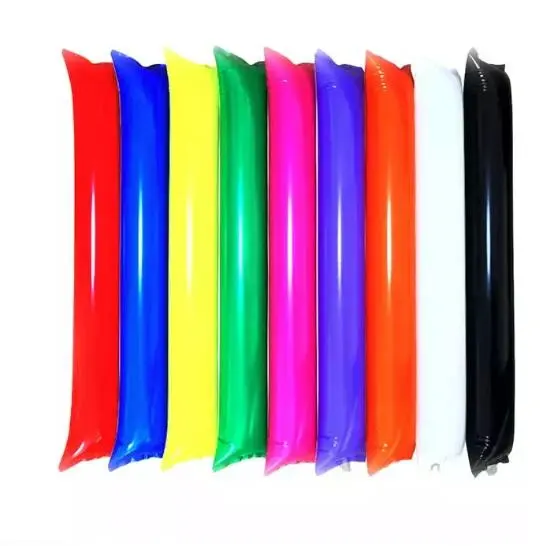 Vendita calda multicolore Logo personalizzato Noise Maker Thunder gonfiabile tifo Clapper Pvc Balloon Stick personalizza