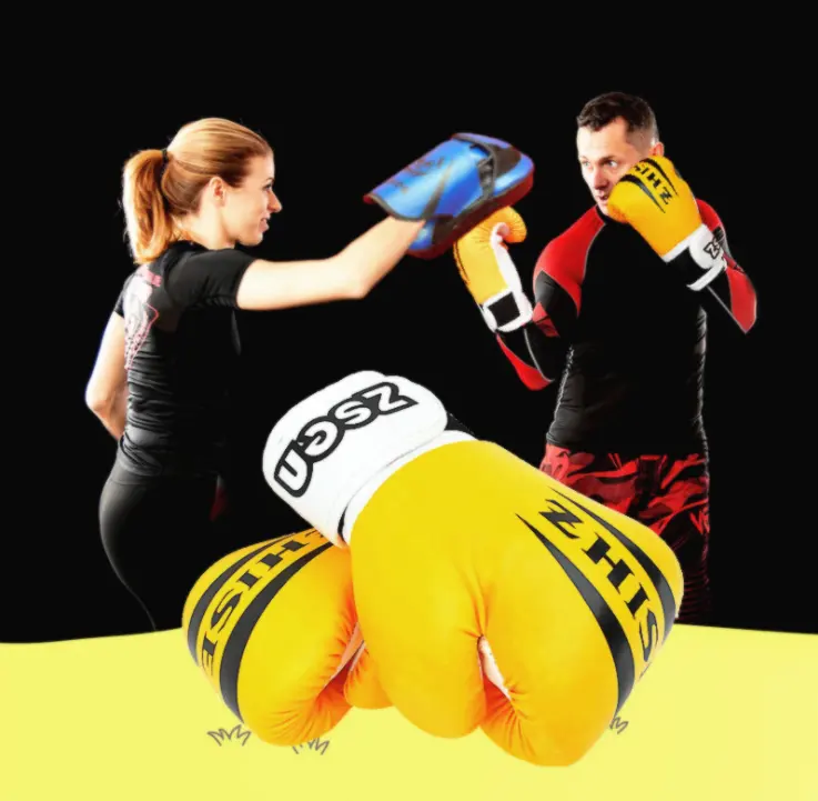 Guantes de boxeo de alta calidad para hombre, guantes de boxeo de cuero genuino de marca privada, a granel, muay thai