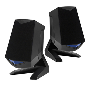 网状电脑扬声器2.0立体声低音炮LED游戏扬声器带LED USB扬声器电脑PC - Product Image 1