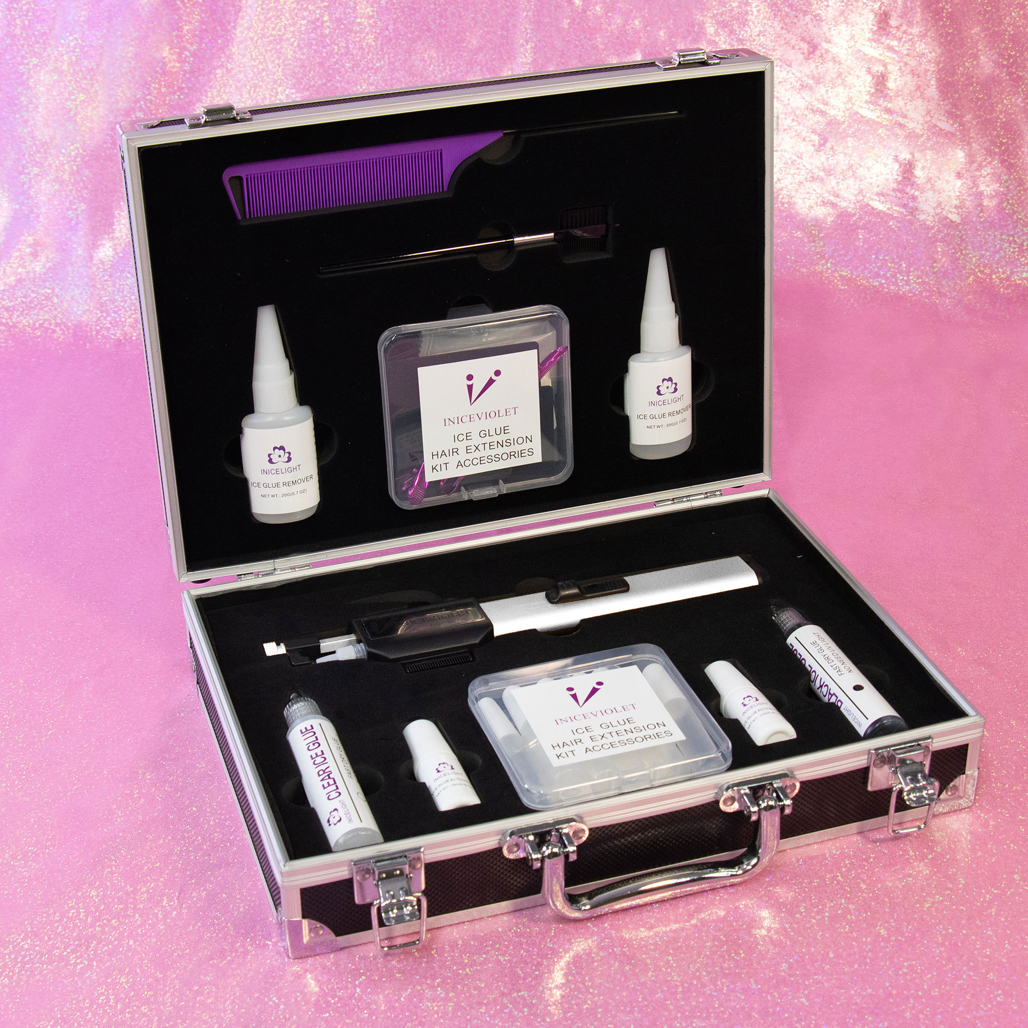 Kit d'extensions capillaires professionnelles à la ligne de peigne