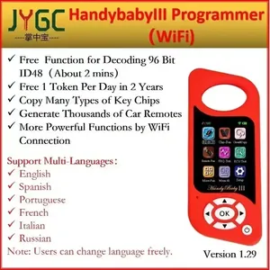 Ein JMD Handy Baby III 3 2023 Auto Key Programmer Tool Kostenlos 96 Bit 48 Funktion Wifi Version Für 4D/46/48/G/King Chip Red Chips
