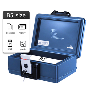 小型便携式保险箱两个钥匙锁防火盒，用于文件，电子，光盘，USBs -2011 - Product Image 2
