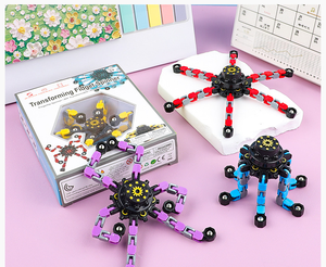 1 pezzo di <span class=keywords><strong>Fidget</strong></span> Spinner trasformabili per alleviare lo Stress giocattoli sensoriali con punta delle dita Gyros Spinner bomboniere per bambini adulti con autismo - Product Image 4