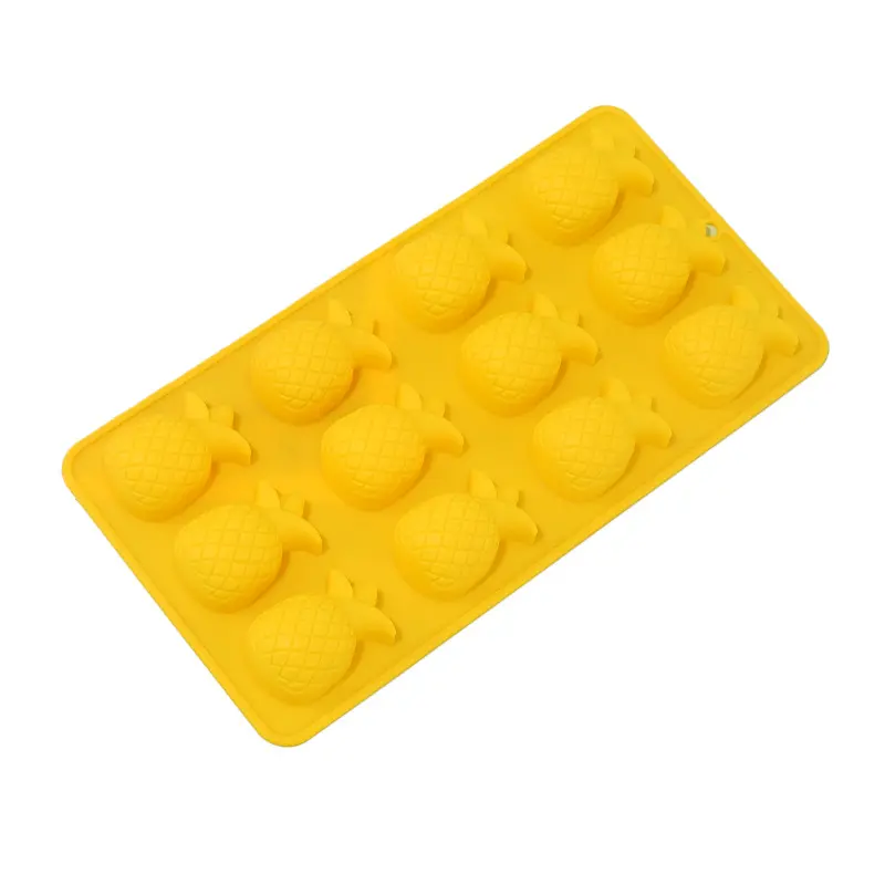 MARAVILHOSO Venda Quente De Alta Qualidade Amarelo Abacaxi Forma De Silicone Ice Chocolate Pudim Rectangular Silicone Bolo Molde