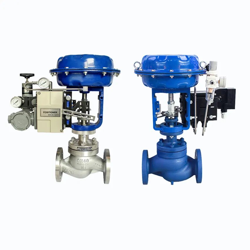 COVNA 2 Way Diaphragm Operated Pneumatic Water Flow Rate Steam Globe Control Valveと4-20mA YTC Smart Positioner
