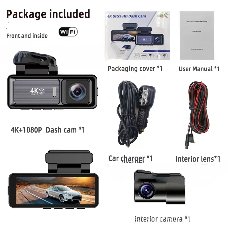 M6 front 4K+interior 1080P+WIFI