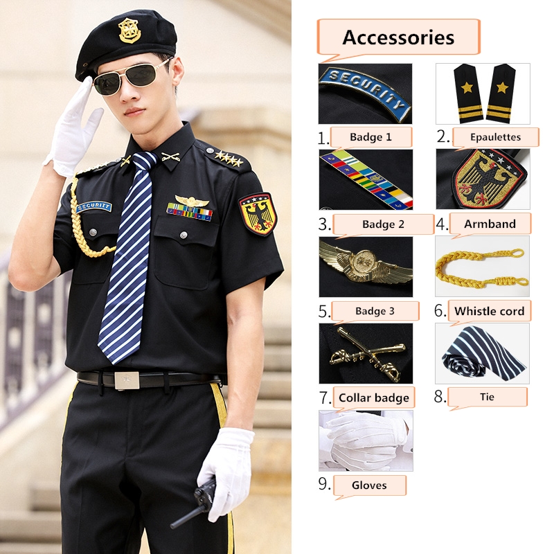 Chemise courte + Epaulettes 1 + 8 accessoires
